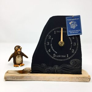 slate and driftwood tide clock