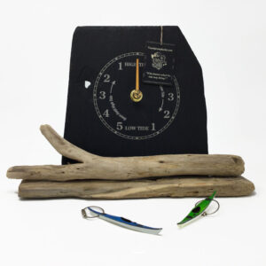 slate and driftwood tide clock