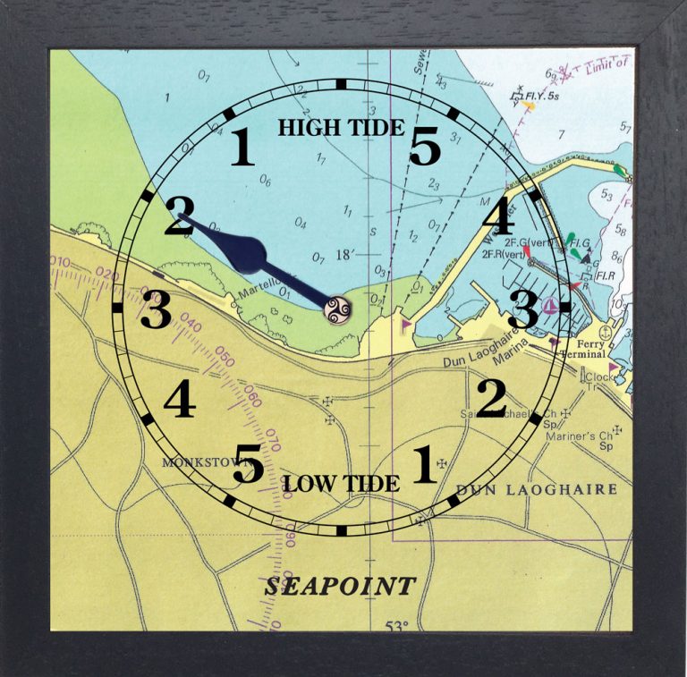 Seapoint/Monkstown Tide Clock Tide clocks Unique Irish made tideclocks