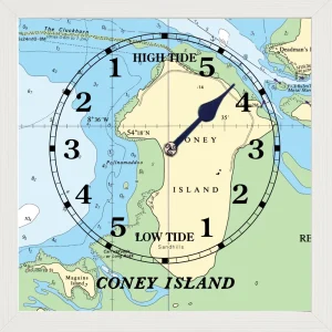 white solid wood framed tideclock foro Coney Island co Sligo Ireland