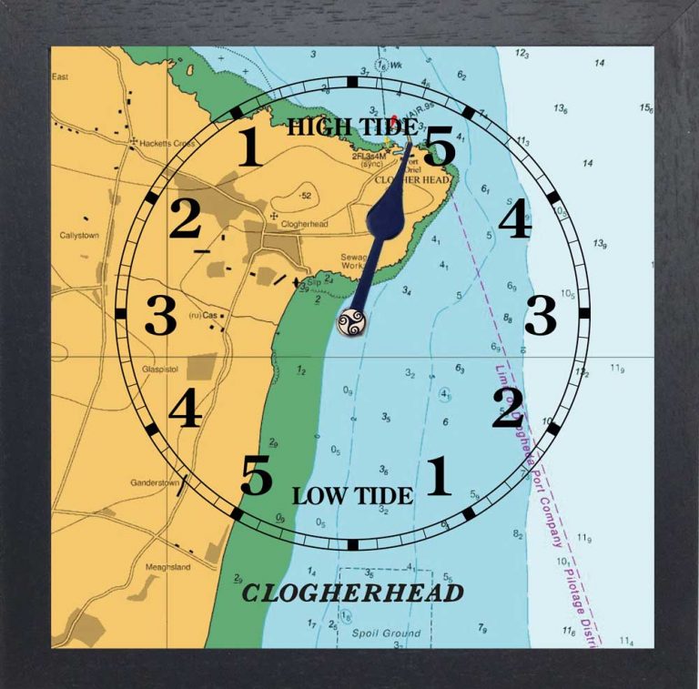 Clogherhead Tide Clock Tide clocks Unique Irish made tideclocks