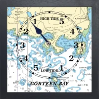 image of GORTEEN BAY TIDE CLOCK black