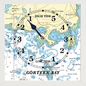 image of GORTEEN BAY TIDE CLOCK black