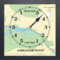 image of GIBRALTAR POINT TIDE CLOCK BLACK frame