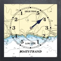 BOATSTRAND TIDE CLOCK BLACK wooden frame